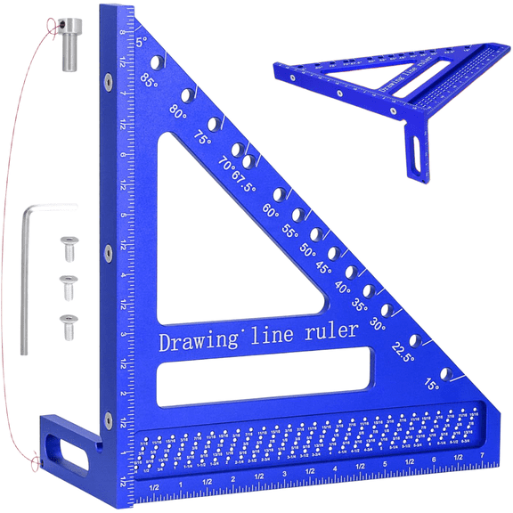 Mosiee 8.5 Inch Large Carpenter Square Woodworking Tools 3D for Multi-Angle Square