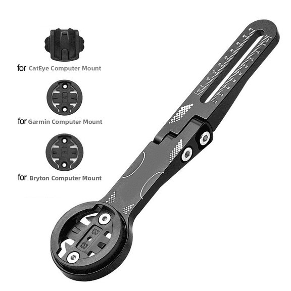 Mosiee Adjustable Bicycle Computer Mount: Enhance Your Ride with Precision Black