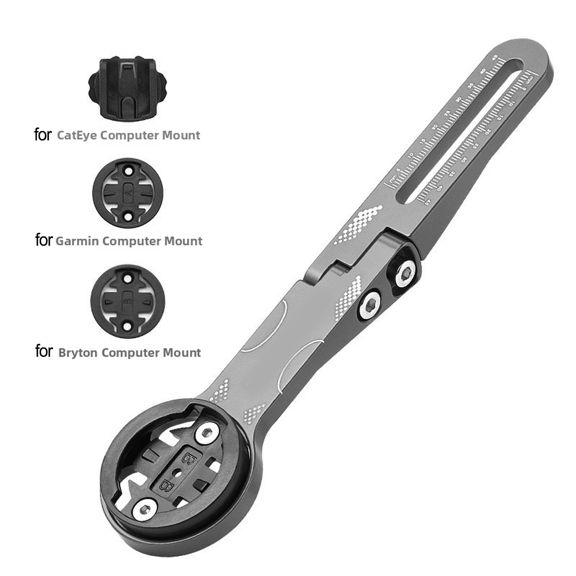 Mosiee Adjustable Bicycle Computer Mount: Enhance Your Ride with Precision Titanium Color