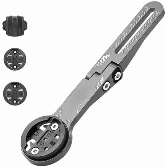 Mosiee Adjustable Bike Computer Mount for Road Bikes with Integrated Mounting Design Silver