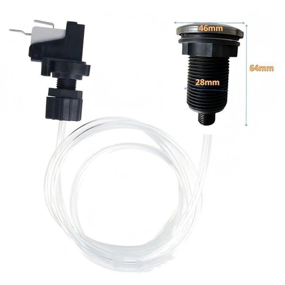Mosiee Air Button Switch Push-Button Switch Pneumatic Pressure Switch 16A Rated Current 28mm