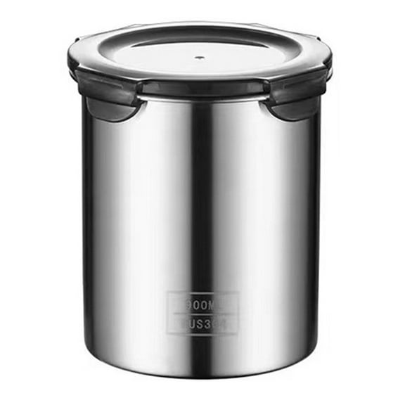 Mosiee Airtight Coffee Bean Jug Stainless Steel Vacuum Sealed Food Storage Container