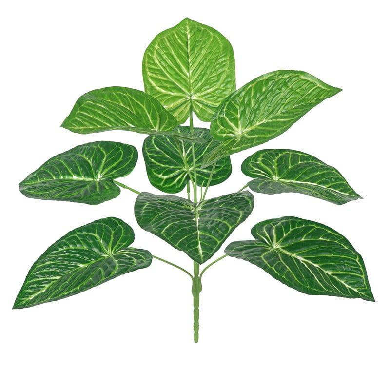 Mosiee Artificial Plant Fake Green Leaves Grass Arrangements Potted