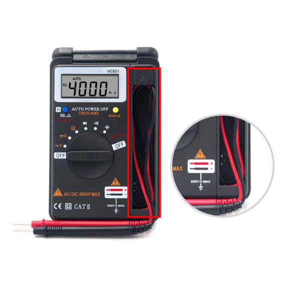 Mosiee Auto Ranging Digital Multimeter Vc921 Pocket Size True Rms 4000 Counts Ac Dc
