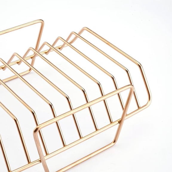 Mosiee Bbq Grilled Rib Rack Thickened Barbecue Tool Lamb Chop Grill Portable Simple Gold