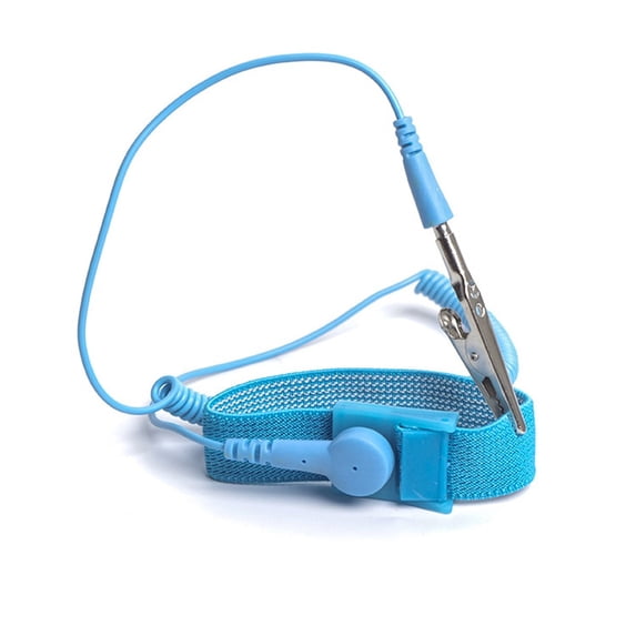 Mosiee Belt Anti Static Wrist Strap Blue Grounding Bracelet Soft Elastic Band