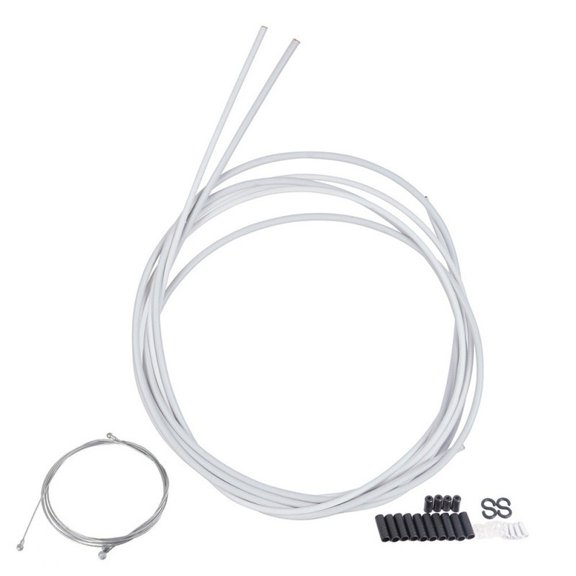 Mosiee Bicycle Front And Rear Brake Cable Kit with Pvc Sheathing Long Lasting White