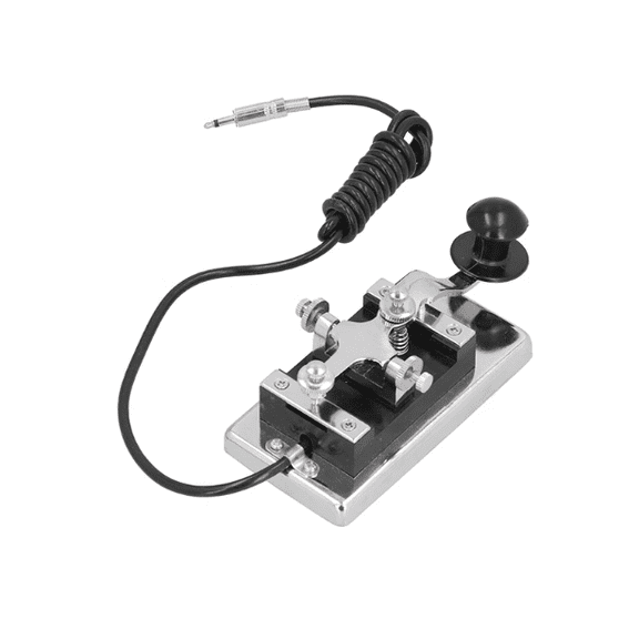 Mosiee CW Shortwave Radio Key K4 for Morse Wrench Telegraph Key Heavy Duty Paddle Key for Test Measurement Tool Accessory 3.5mm