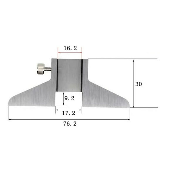 Mosiee Caliper Depth Base Carbon Steel T-Bar Attachment for Dial/Vernier Calipers for Measuring Vernier Calipers Depth Measuring Rods