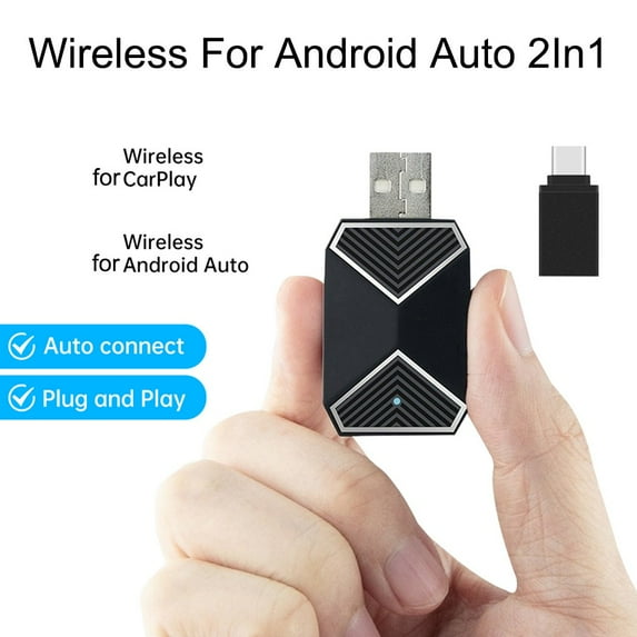 Mosiee Car Wireless For CarPlay For Android Auto 2In1 AI Box Voice Assistant Wired