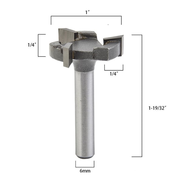 Mosiee Cnc Spoilboard Surfacing Router Bit 6mm Shank 3 Flutes Wood Planer Bit Carbide Tipped Slotting Milling Cutter Woodworking Tools
