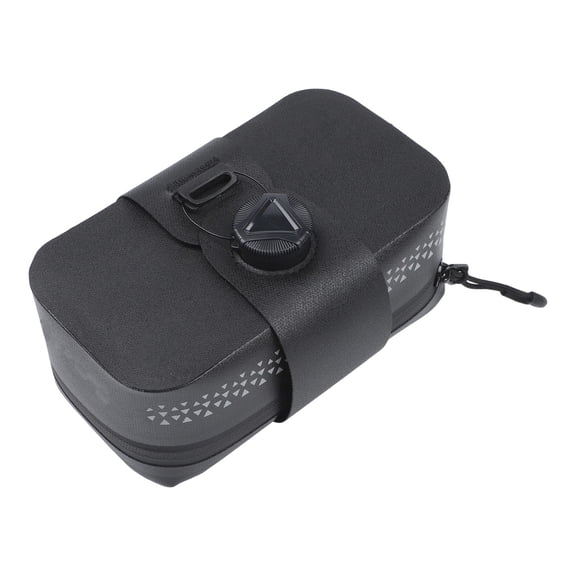 Mosiee Compact And Waterproof Bicycle Saddle Bag with Twist Lock for Secure Fit Black