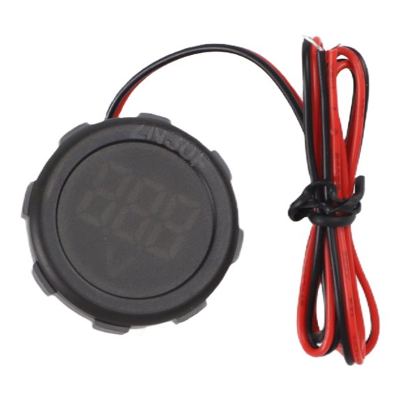 Mosiee DC 5-100V Round Dual Line LED Digital Display Waterproof Voltmeter Tester for Test Measurement Tool Accessory Green
