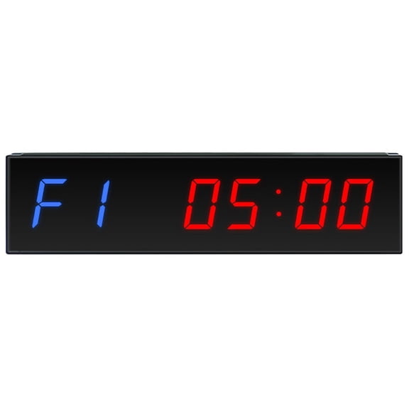 Mosiee Digital Wall Alarm Clock Timer Fitness Timer for Home Gym Boxing mma 1.5In 6-Led Blue Led