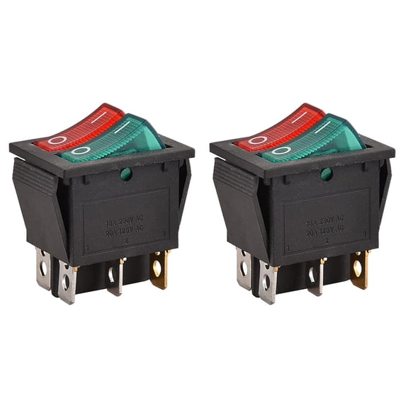 Mosiee Double Rocker Switches with Led Lights for Household And Automotive Use