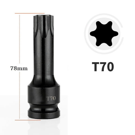 Mosiee Drive Wrench Socket Adapter for Torx Socket Screwdriver Bit Wrench Bit Screw Socket Workshop Hand Tools T70