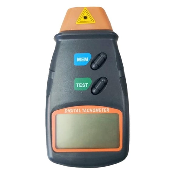 Mosiee Dt-2234C+ Non Contact Digital Optical Tachometer 2.5-99999 Rpm Infrared Motor Speed Meter with Data Storage for Engine Testing Black Button