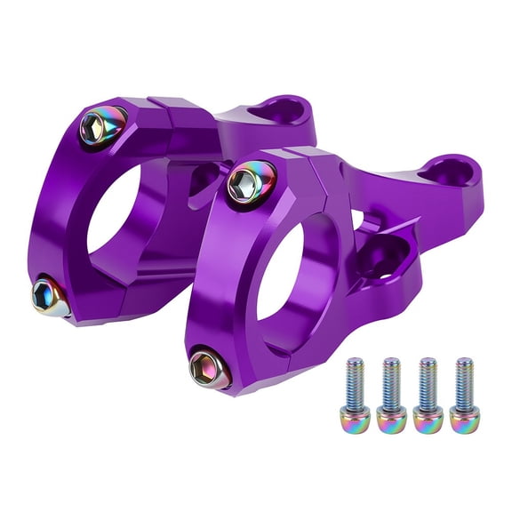 Mosiee Dual Crown Forks Direct Mount Stem Length 96Mm Purple Red Silver 6061 Aluminium Alloy Cnc Processed Bicycle Stem Purple