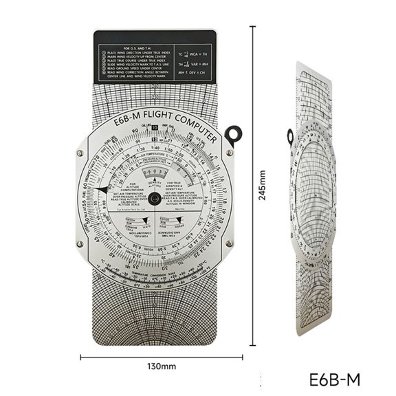Mosiee E6B Flight Computer Aviation Plotter Circular Slide Rule for Aviation Training for Wind Vectoring Solutions E6B Aviation Flight E6B-M