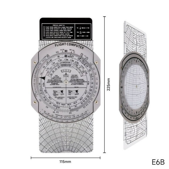 Mosiee E6B Flight Computer Aviation Plotter Circular Slide Rule for Aviation Training for Wind Vectoring Solutions E6B Aviation Flight E6B