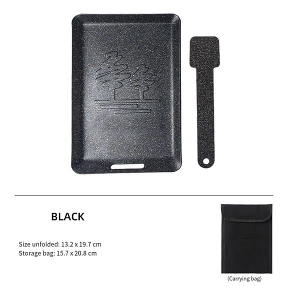 Mosiee Easy to Handle Frying Bbq Grill Pan Indoor Griddle Compact And Portable Is Black
