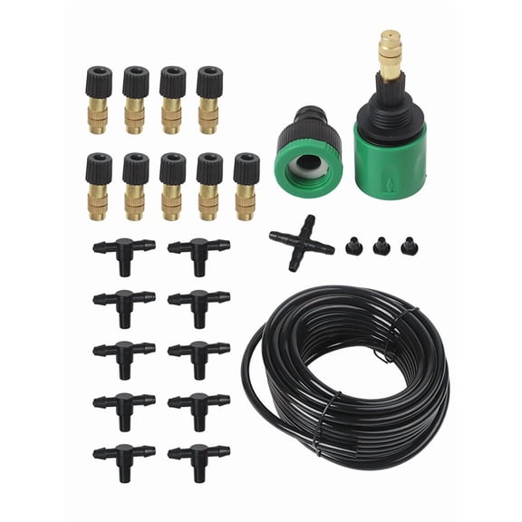 Mosiee Efficient Drip Irrigation Setup with Brass Nozzles for Gardens And Patios