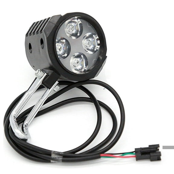 Mosiee Electric Bicycle Light Electric Scooter Led Front Light Waterproof Headlight E-Bike Spotlight with Horn 12-80V E-Bikes Accessory