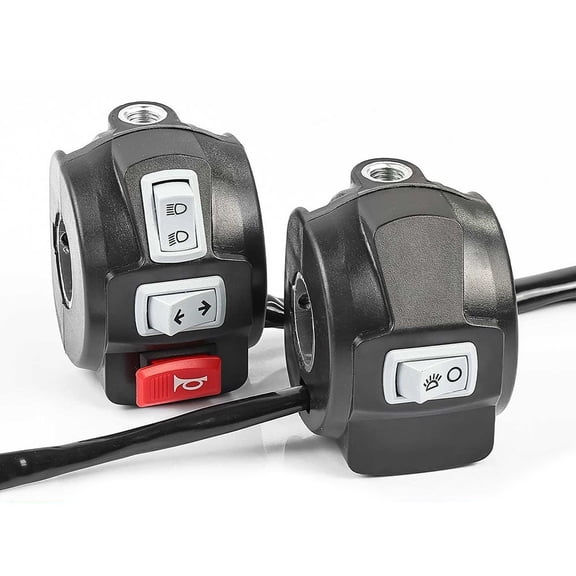 Mosiee Electric Tricycle Handle Switch Plastic Shell Left/Right Headlight Steering Lamp High/Low Beam Combination Switch E-Bike Parts Left+Right Kit