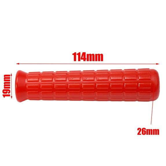 Mosiee Ergonomic Rubber Handles For Wheelbarrow Red Round Tubes Replacement (2Pcs)