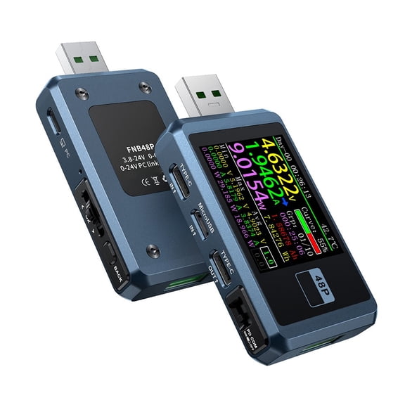 Mosiee FNB48P Tester Voltmeter Amperemeter Fast Charge Detection Trigger Blue