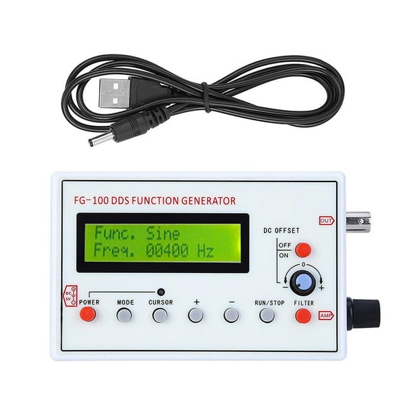 Mosiee Fg100 Dds Signal Generator 1Hz 500Khz Frequency Range Essential Tool for Circuit Debugging And Audio Testing