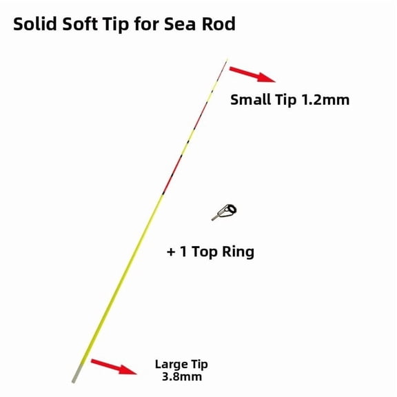 Mosiee Fiberglass Fishing Rod Tip Fishing Rod Fishing Rod Tip Large Hole Top Rings Smooth Line Movement Saltwater Resistant A Diameter 5.0mm