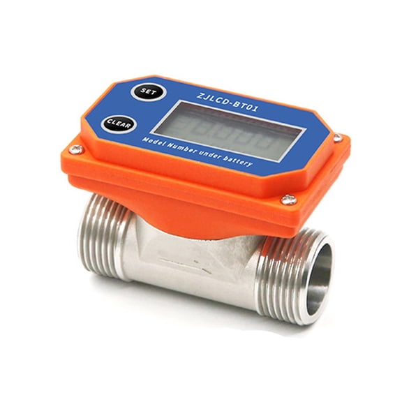 Mosiee Flow Meter with Stainless Steel Body and Battery Operation for Long Life
