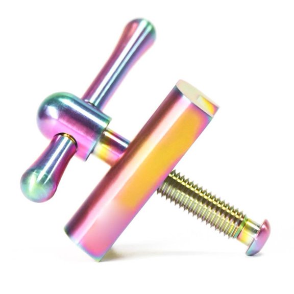 Mosiee Folding Bike Faucet Foldable Handlebar C Buckle Tc4 Ti Alloy for Brompton Colorful