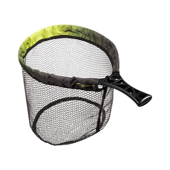 Mosiee Folding Pocket Landing Net Rubber Coated Fixed Handle for Spinnings Trout Fly Small