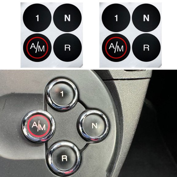 Mosiee For Fiat 500 Mta Gearbox Replacement Button Stickers Vinyl Material Set Of 2