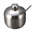 thumbnail image 1 of Mosiee Gold Silver Sugar Bowl With Spoon Lid Stainless Steel Small Condiment Container Large Capacity Seasoning Pot Kitchen Spices Jar, 1 of 9
