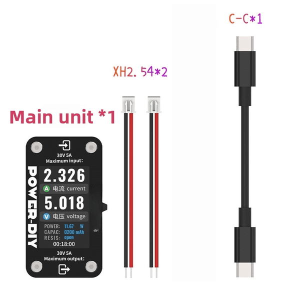 Mosiee Handheld Rotary Diy Ammeter and Voltmeter 30V5A with Digital Display for Testing