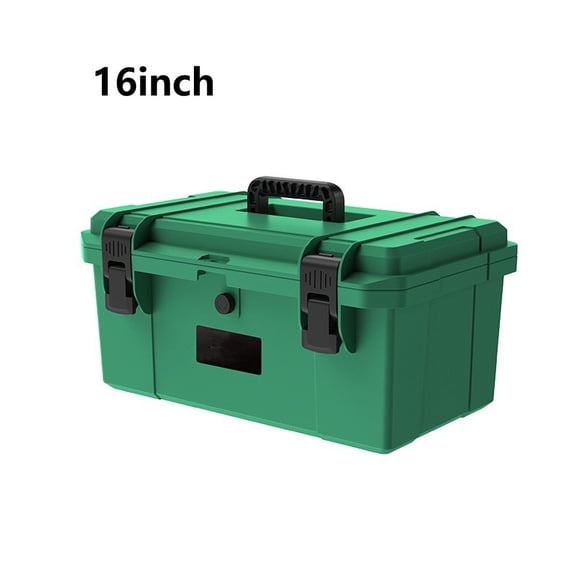 Mosiee Heavy Duty Waterproof Double Layer Tool Box Storage Case for Electrician Repair 16Inch
