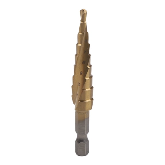 Mosiee Hex Shank Spiral Step Drill Bit Set Taper Hole Cutter for Metal Wood Plastic Hardware Tools A