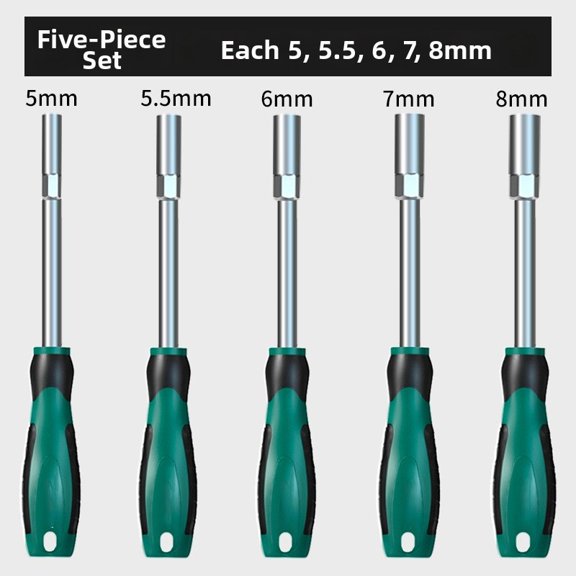 Mosiee Hex Socket Screwdriver Set 5mm To 14mm for Crv Extended Bit Wrench Metal Socket Driver Wrench Screwdriver