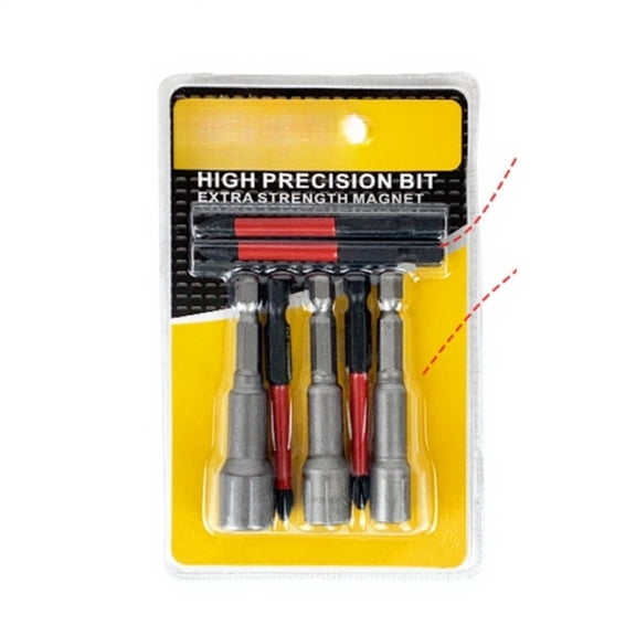 Mosiee High Strength Magnetic Screwdriver Socket Set 7 Piece Hex for Cross E