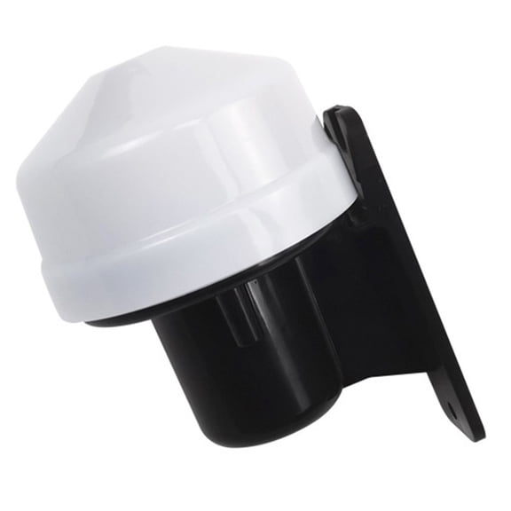 Mosiee Ip65 Waterproof Twist Lock Photocell Switch for Automatic Outdoor Lighting Black + White
