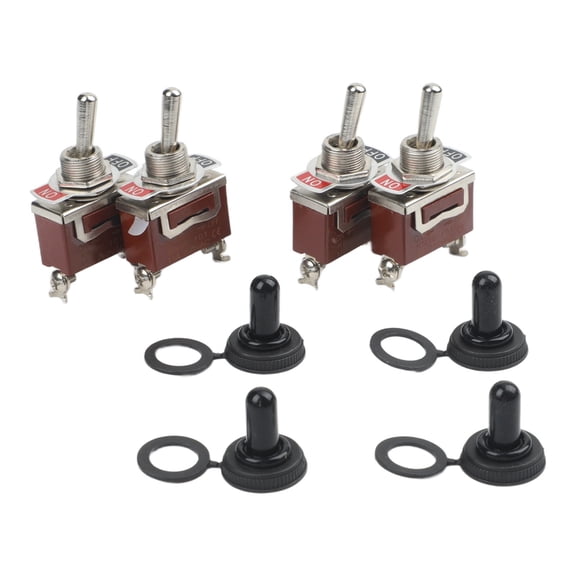 Mosiee KN3C-101 2PIN Toggle Switch SPDT 15A 250VAC Waterproof Cap ON-OFF Metal Lever for Electrical Equipment Tool Accessory