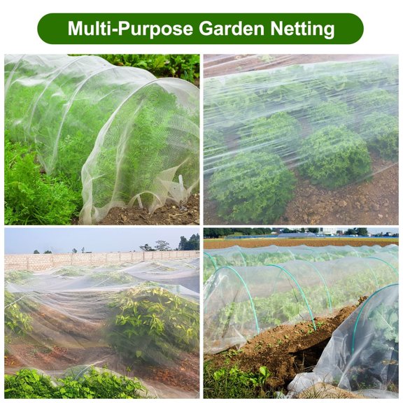 Mosiee Large Coverage Garden Netting for Vegetables Fruits And Flowers Protection 10*30Ft/3M*9M