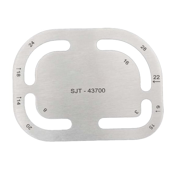 Mosiee Leather Cutting Angle Ruler Stainless Steel Rounded Corner Template for Leather Craft Cutting Gauge Angle Measuring Ruler B