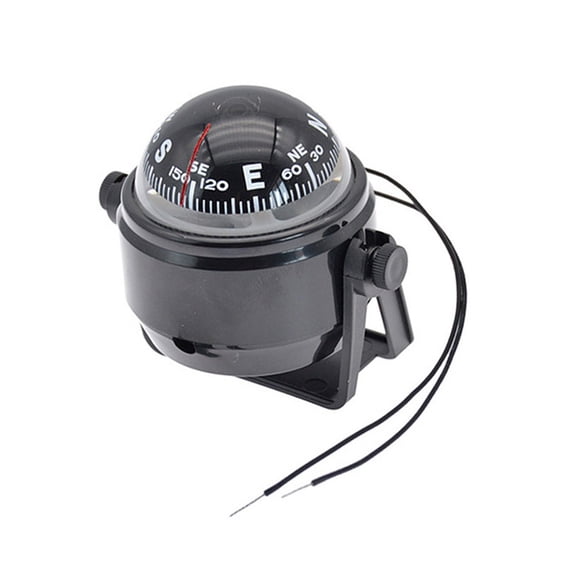 Mosiee Marine Navigation for Compass with Led Light 12V Dc for Boats and Yachts Black
