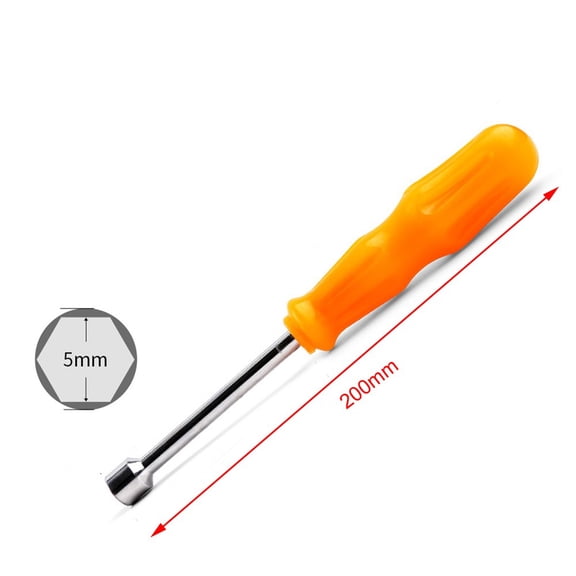 Mosiee Mini Hex Bit Adaptertools Screwdriver Socket Wrench Nut Shank Drill Bit Socket Wrench Carbon Steel Durablew Orange 5mm