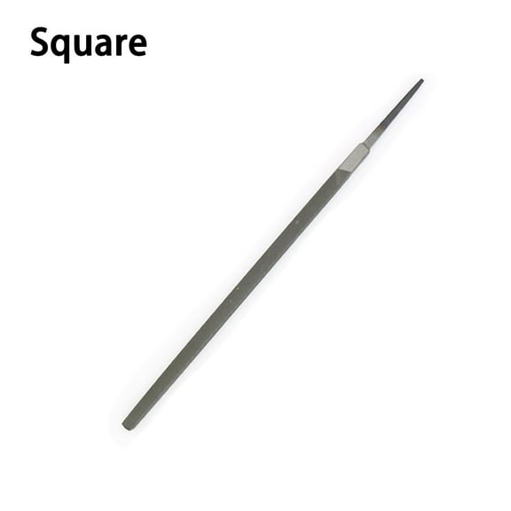 Mosiee Multi Shape Steel Files 6 Inch Set Round Half Round Triangular Square and Flat for Filing and Trimming Surfaces Square File