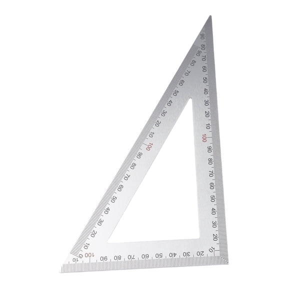 Mosiee Multifunctional Triangle Ruler 45 90 Degree Angle Measuring and Marking Tool with Dual Scale for Carpentry and Drafting C